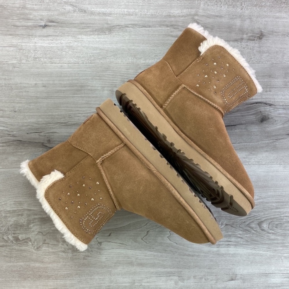 🍁 UGG 🍁 CLASSIC GEM MINI CHESTNUT BROWN BOOTS - Picture 6 of 14